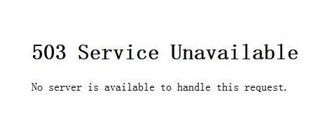 网站出现503 service unavailable错误提示解决方案